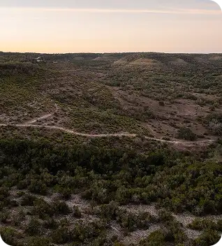 texas hill country view of open land